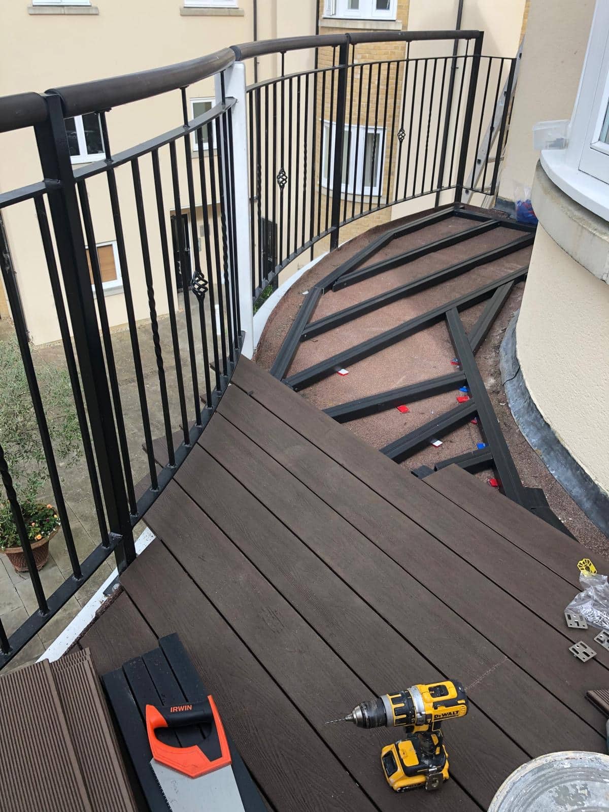 Composite decking Balcony St Johns Square Eton 6